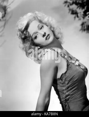 CAROLE LANDIS (1919-1948) US film actress as the female lead in the 1940 United Artists film One Million B.C. Stock Photo