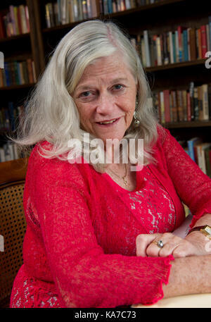 Ann Widdecombe, at her home in Haytor and on Haytor Rocks, Dartmoor, Devonshire, UK Stock Photo