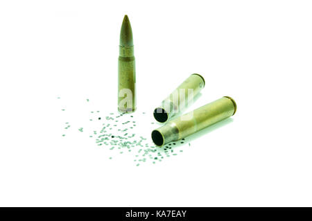 Bullets isolated on white Stock Photo