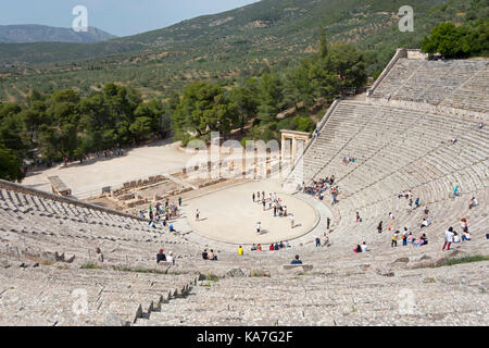 Ancient Theatre, Epidaurus, Peloponnese, Greece Stock Photo