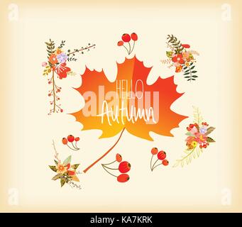 Autumn new season of sales and discounts, deals and offer Stock Vector