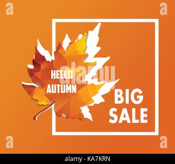 Autumn new season of sales and discounts, deals and offer Stock Vector