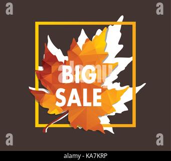 Autumn new season of sales and discounts, deals and offer Stock Vector