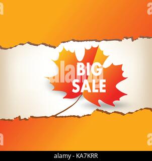 Autumn new season of sales and discounts, deals and offer Stock Vector