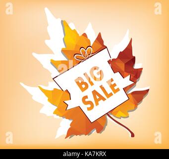 Autumn new season of sales and discounts, deals and offer Stock Vector