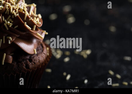 chocolate cupcake with frosting Stock Photo