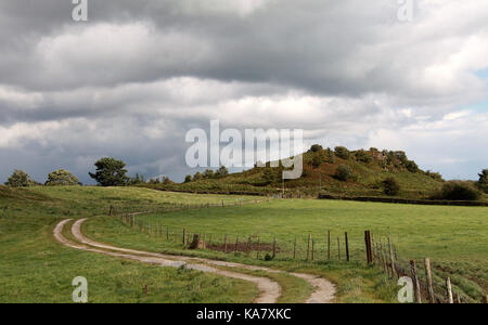 Rock formation called Robin Hoods Stride in the Peak District National Park Stock Photo