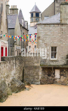 Lerwick streets and Bain's beach - Shetland Islands, Scotland, UK Stock Photo