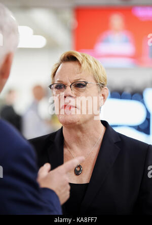 Brighton, UK. 26th Sep, 2017. Eddie Izzard the comedian and well known Labour supporter at the Labour Party Conference in Brighton today Credit: Simon Dack/Alamy Live News Stock Photo