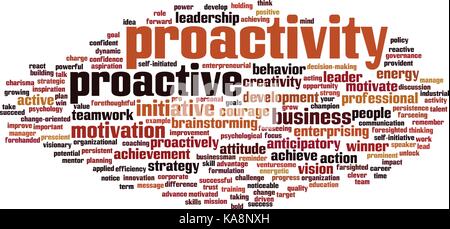Proactivity word cloud concept. Vector illustration Stock Vector Image ...
