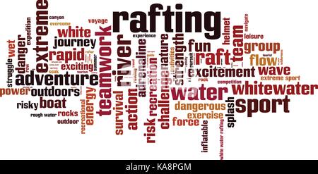Rafting word cloud concept. Vector illustration Stock Vector