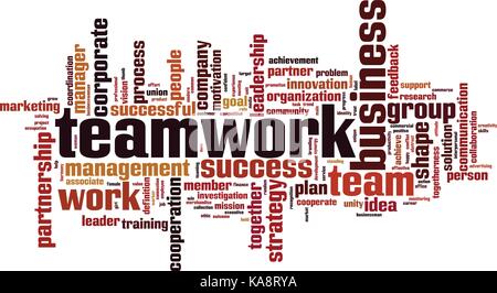Teamwork word cloud concept. Vector illustration Stock Vector