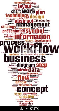 Workflow word cloud concept. Vector illustration Stock Vector