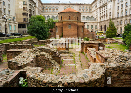 Church St. George Rotunda and Roman era ruins of Serdica, Sofia, Bulgaria Stock Photo