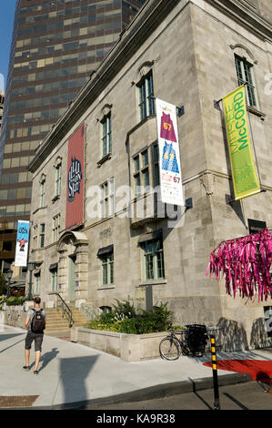 The McCord Museum or Musée McCord Canadian history museum on Sherbrooke Street West in downtown Montreal, Quebec, Canada Stock Photo