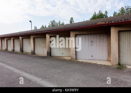 Car Parking lot in a condominium Stock Photo