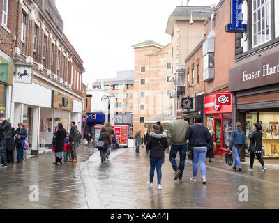 A rainy Saturday afternoon in Rochdale. Stock Photo
