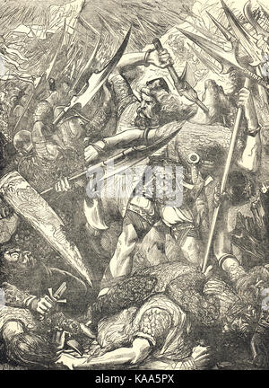 Death of Harold, Battle of Hastings 1066 Stock Photo