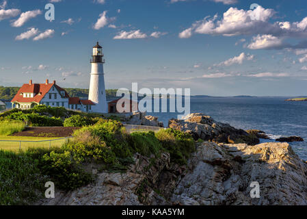 Portland Head Lighthouse in Cape Elizabeth, Maine, USA.