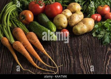 freshly grown raw vegetables Stock Photo