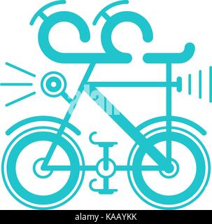 Use it in all your designs. One color bicycle bike icon in flat style. Quick and easy recolorable shape. Vector illustration a graphic element Stock Vector