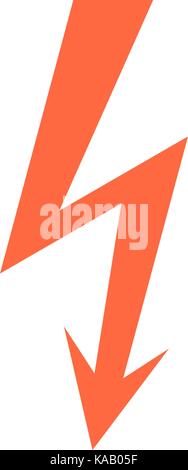 Use it in all your designs. Danger High voltage sign warning and hazard symbol. Quick and easy recolorable shape. Vector illustration Stock Vector