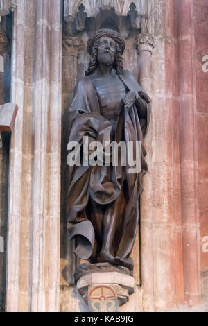 statue, St Sebald, Sebalduskirche, Nuremberg, Nürnberg, Bavaria, Germany Stock Photo