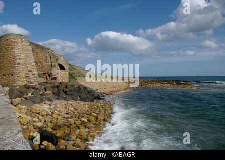 Lime Kilns at Beadnell Stock Photo