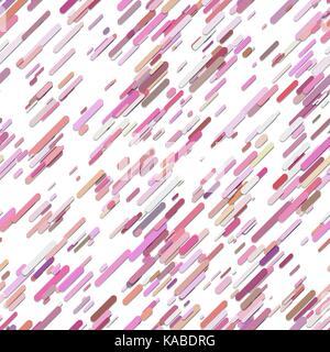 Geometrical random diagonal stripe background pattern - vector illustration from pink rounded stripes Stock Vector