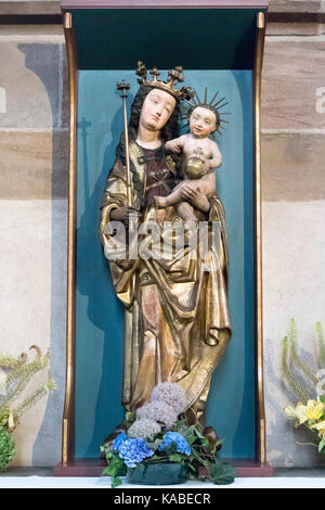 Virgin and Child Jesus statue, Frauenkirche, Nuremberg Stock Photo