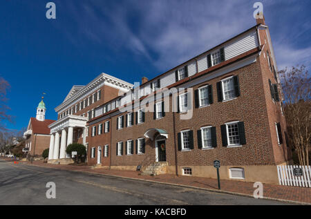 WINSTON-SALEM, NC, USA - DECEMBER 27:South Hall built in 1805, at Salem College on December 17, 2014 in Winston-Salem, NC, USA Stock Photo