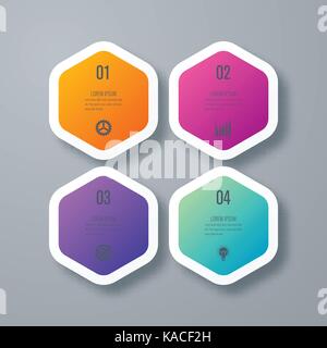 Business infographics template 4 steps Stock Vector