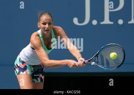 Karolina Pliskova (CZE) competing at the 2017 US Open Tennis Championships Stock Photo