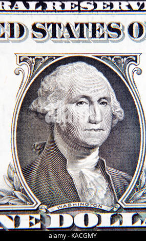 Detail of George Washington Portrait on a US Dollar Bill Stock Photo ...