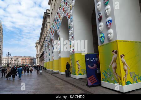 2017 September 25th -  Milano XL, installation for the Italian creativity feast during the fashion week 2017 Stock Photo