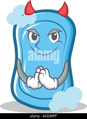 Devil blue soap character cartoon Stock Vector