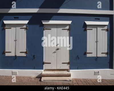 Assorted views of St. Georges, Bermuda with it's well known pastel structures easily recognized as being Bermuda. Stock Photo