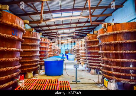 Fish sauce tanks Stock Photo