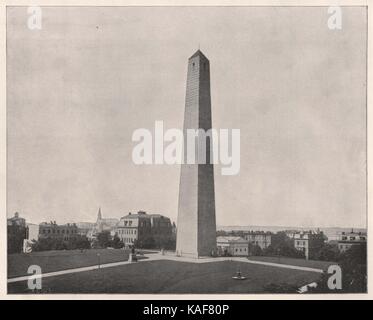 Bunker Hill Monument, Near Boston, Mass Stock Photo