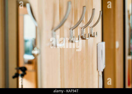 video intercom on the wall in the apartment Stock Photo