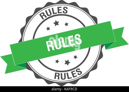 Rules stamp illustration Stock Vector