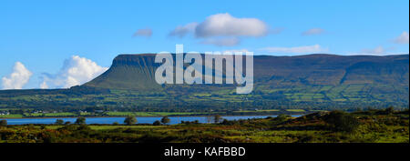 Ben Bulben mountain from the south-side near Rosses Point in Sligo, Ireland. Stock Photo