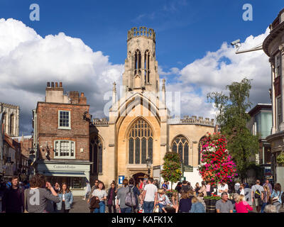 Busy St Helens Square in Summer York Yorkshire England Stock Photo