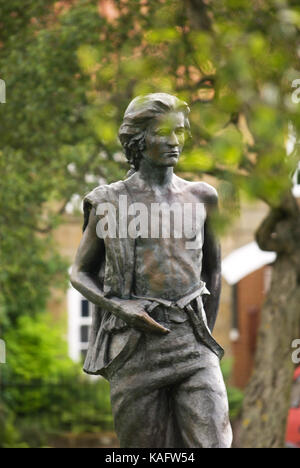 Statue of James Cook as a youth, Great Ayton, North Yorkshire Stock Photo
