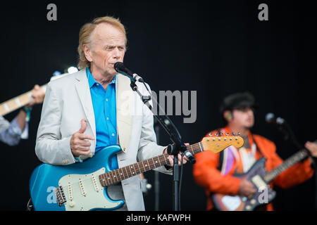The American musician, singer and composer Al Jardine performs The Beach Boys album Pet Sounds (due to its 50th anniversary release) at a live concert with Brian Wilson at the Spanish music festival Primavera Sound 2016 in Barcelona. Spain, 02/06 2016. Stock Photo