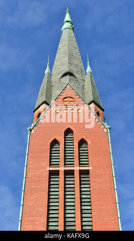 St Michael's Church is church situated in central Turku. It's named after Archangel Michael and was finished in 1905 (fragment) Stock Photo