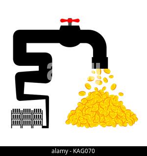 Mining farm. Extraction of Cryptocurrency. Stand gpu. Technology for obtaining bitcoin and etherium. data center. Vector illustration Stock Vector