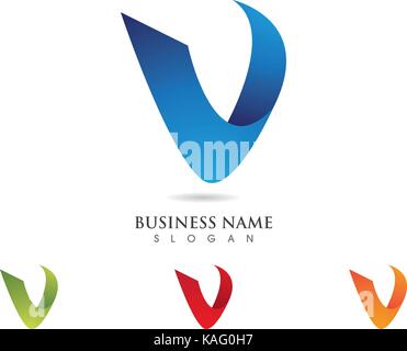 Beauty V Letter Logo Template vector illustration design Stock Vector