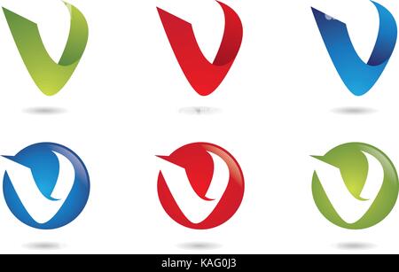 Beauty V Letter Logo Template vector illustration design Stock Vector