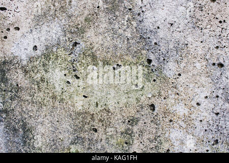 The surface of the old walls, stains and moss. Stock Photo
